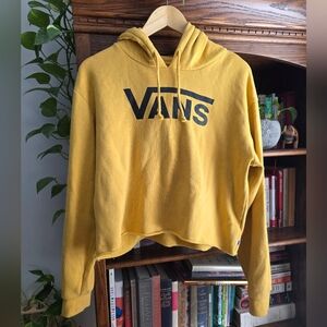 Vans Women's Yellow Cropped Hoodie